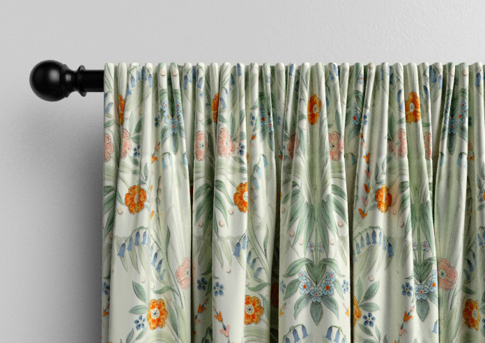 Cotswold Faux Silk, Persimmon - Made to Measure Curtain - Image 9